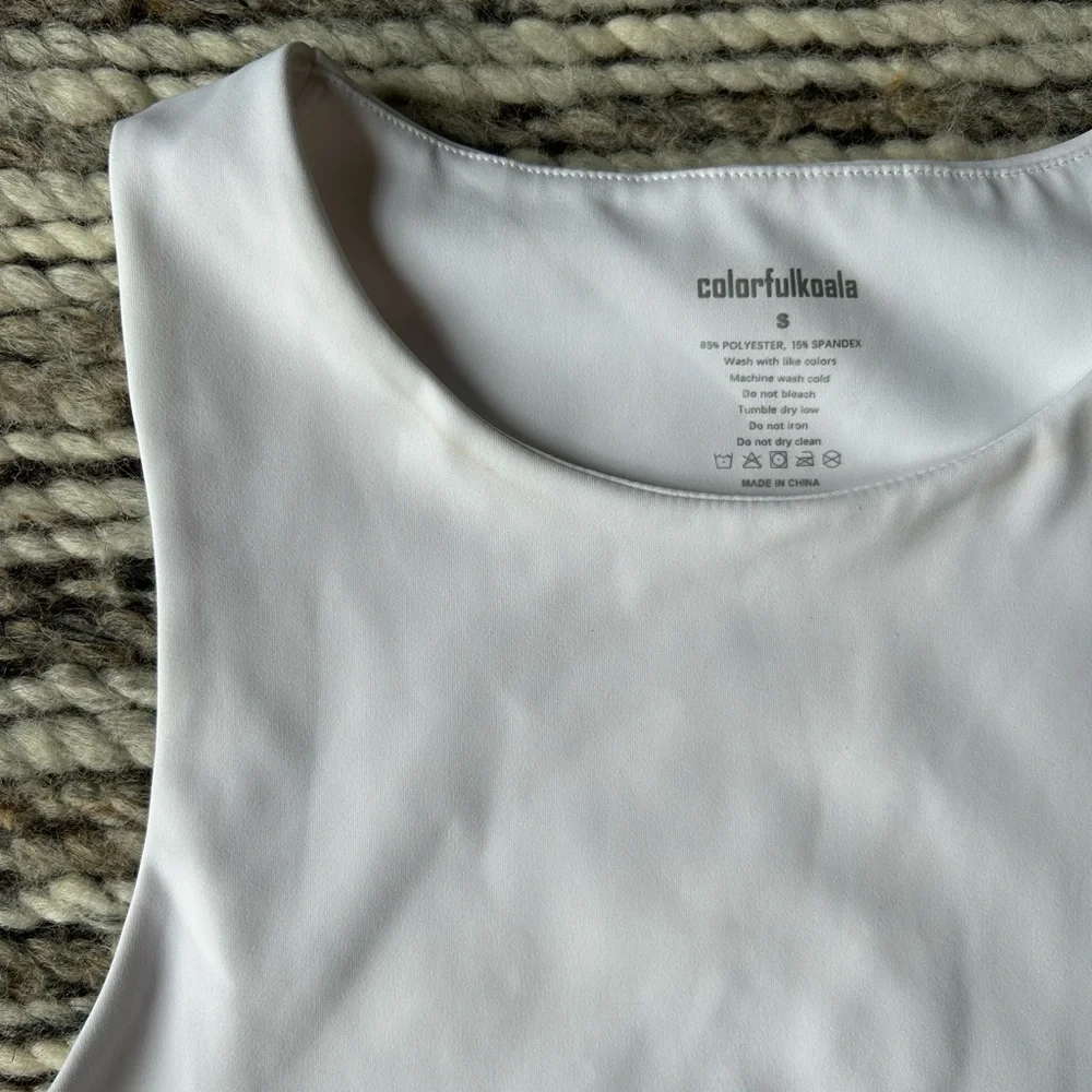 White Body Contour Racerback Tank - Picture 2 of 5